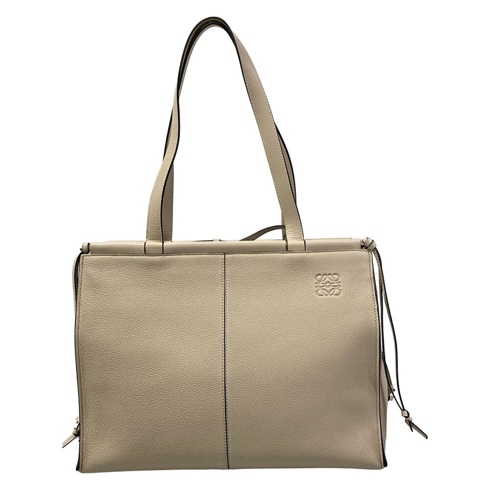 Loewe Cushion Tote Beige Leather Bag #367147L11B